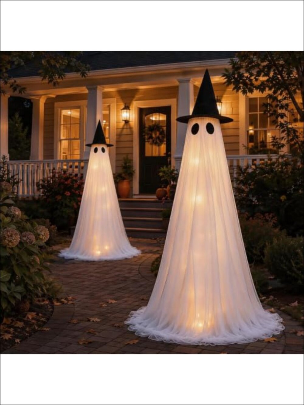 2 Pack 5 Ft Light Up Ghost Halloween Yard Decorations Outdoor